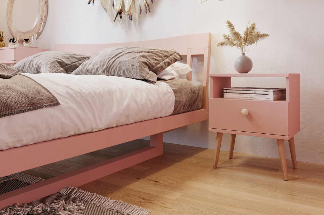 Kolekcja mebli ROSE róż naturalny salon